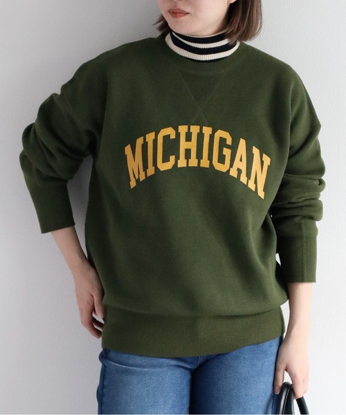 cepo（セポ）の「〈ZOZO限定カラー〉スウェットライクニットプルオーバー（ニット/セーター・レディース・マスタード/オフホワイト/カーキ/グレー/ネイビー/ワイン/グレー系その他/ネイビー系/ホワイト/レッド・M）」の5枚目の写真