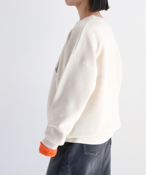 cepo（セポ）の「〈ZOZO限定カラー〉スウェットライクニットプルオーバー（ニット/セーター・レディース・マスタード/オフホワイト/カーキ/グレー/ネイビー/ワイン/グレー系その他/ネイビー系/ホワイト/レッド・M）」の11枚目の写真