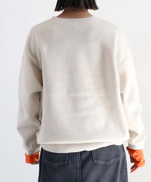 cepo（セポ）の「〈ZOZO限定カラー〉スウェットライクニットプルオーバー（ニット/セーター・レディース・マスタード/オフホワイト/カーキ/グレー/ネイビー/ワイン/グレー系その他/ネイビー系/ホワイト/レッド・M）」の12枚目の写真