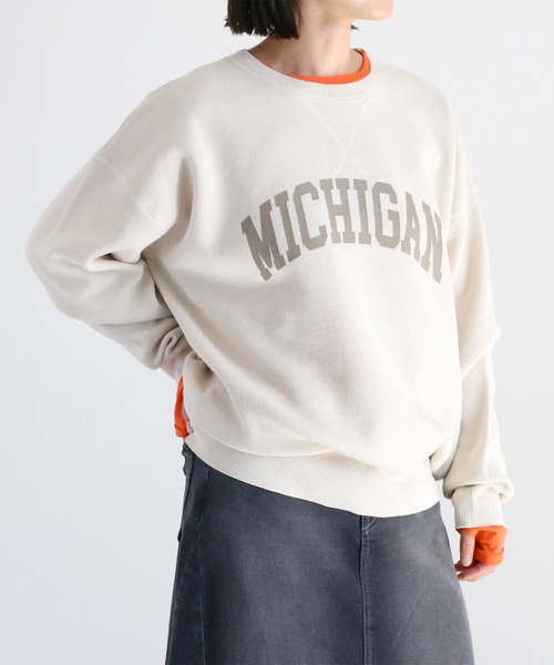 cepo（セポ）の「〈ZOZO限定カラー〉スウェットライクニットプルオーバー（ニット/セーター・レディース・マスタード/オフホワイト/カーキ/グレー/ネイビー/ワイン/グレー系その他/ネイビー系/ホワイト/レッド・M）」の14枚目の写真