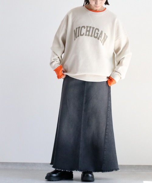 cepo（セポ）の「〈ZOZO限定カラー〉スウェットライクニットプルオーバー（ニット/セーター・レディース・マスタード/オフホワイト/カーキ/グレー/ネイビー/ワイン/グレー系その他/ネイビー系/ホワイト/レッド・M）」の19枚目の写真