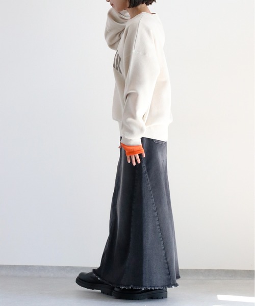 cepo（セポ）の「〈ZOZO限定カラー〉スウェットライクニットプルオーバー（ニット/セーター・レディース・マスタード/オフホワイト/カーキ/グレー/ネイビー/ワイン/グレー系その他/ネイビー系/ホワイト/レッド・M）」の16枚目の写真