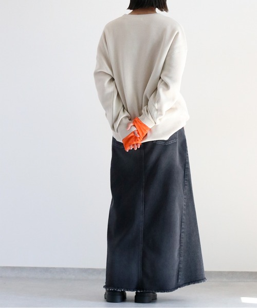 cepo（セポ）の「〈ZOZO限定カラー〉スウェットライクニットプルオーバー（ニット/セーター・レディース・マスタード/オフホワイト/カーキ/グレー/ネイビー/ワイン/グレー系その他/ネイビー系/ホワイト/レッド・M）」の17枚目の写真