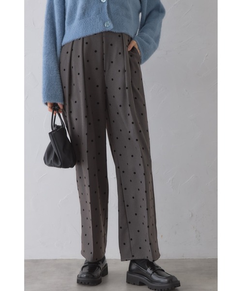 【ZOZO限定】フロッキードットワイドパンツ（その他パンツ）｜&. NOSTALGIA（アンドドットノスタルジア）