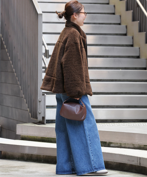 JOURNAL STANDARD relume（ジャーナルスタンダード　レリューム）の「スタンドボアブルゾン（ブルゾン・レディース・ブラウン/チャコールグレー・FREE）」の16枚目の写真