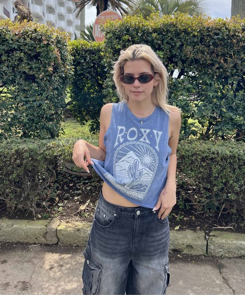 ROXY（ロキシー）の「SAGUARO HLMT 2/ロキシープリントタンクトップ（タンクトップ・レディース・ブルー・SMALL/X-SMALL）」の4枚目の写真
