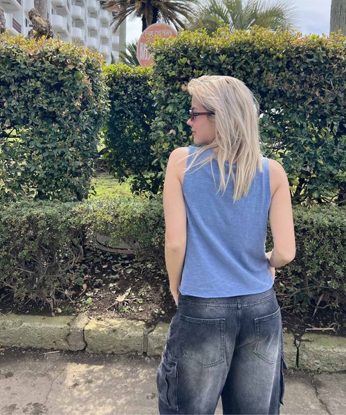 ROXY（ロキシー）の「SAGUARO HLMT 2/ロキシープリントタンクトップ（タンクトップ・レディース・ブルー・SMALL/X-SMALL）」の6枚目の写真