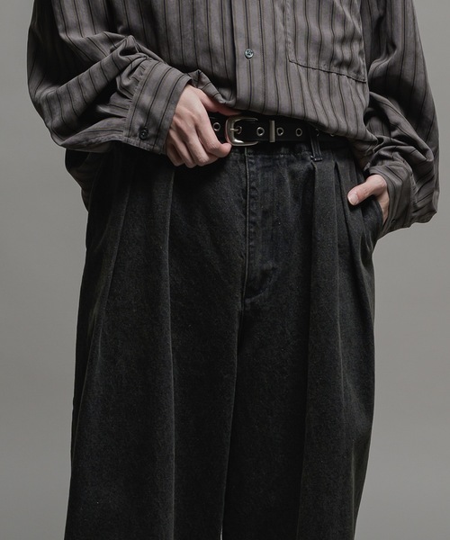CASPER JOHN(キャスパージョン)の「13.5oz High tapered denim pants/13.5oz ハイテーパードデニムパンツ(デニムパンツ・メンズ・ブルー/グレー/ブラック系/ブラック・LARGE/MEDIUM/SMALL/X-SMALL)」の7枚目の写真