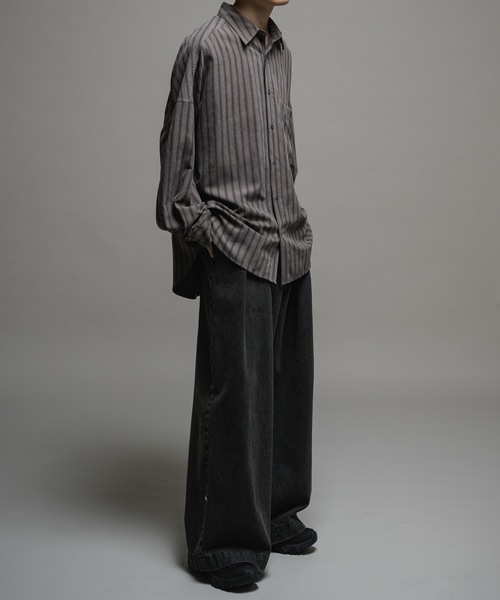 CASPER JOHN(キャスパージョン)の「13.5oz High tapered denim pants/13.5oz ハイテーパードデニムパンツ(デニムパンツ・メンズ・ブルー/グレー/ブラック系/ブラック・LARGE/MEDIUM/SMALL/X-SMALL)」の9枚目の写真