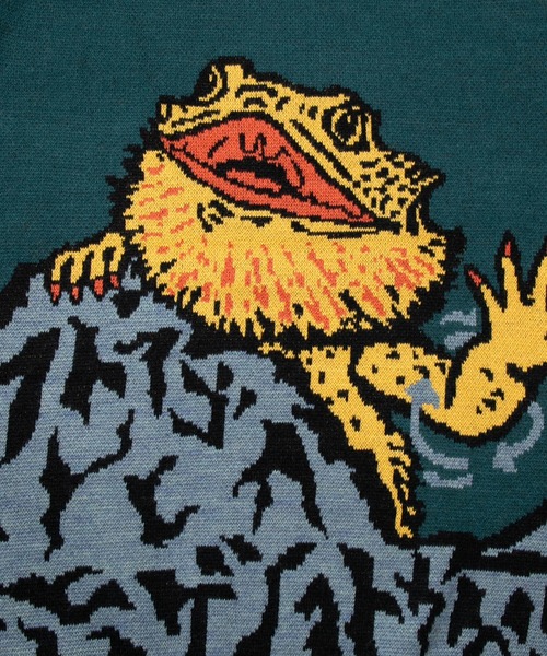 【セール】フトアゴヒゲトカゲ IMPACTジャガードニットセーター（ニット/セーター）｜go slow caravan（ゴースローキャラバン）