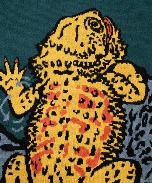 【セール】フトアゴヒゲトカゲ IMPACTジャガードニットセーター（ニット/セーター）｜go slow caravan（ゴースローキャラバン）