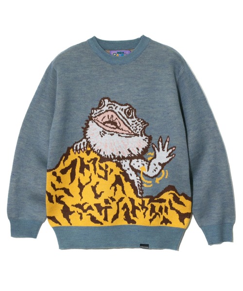 【セール】フトアゴヒゲトカゲ IMPACTジャガードニットセーター（ニット/セーター）｜go slow caravan（ゴースローキャラバン）