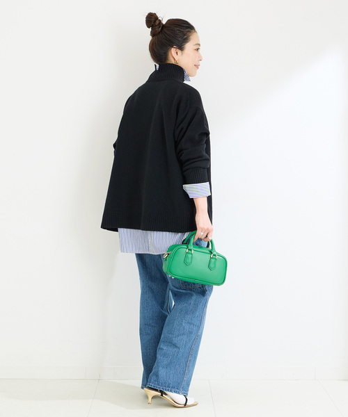 B.C STOCK（ベーセーストック）の「7Gウール天竺タートルプルオーバー（ニット/セーター・レディース・ブラック/ブルー/レッド/ベージュ・FREE）」の7枚目の写真