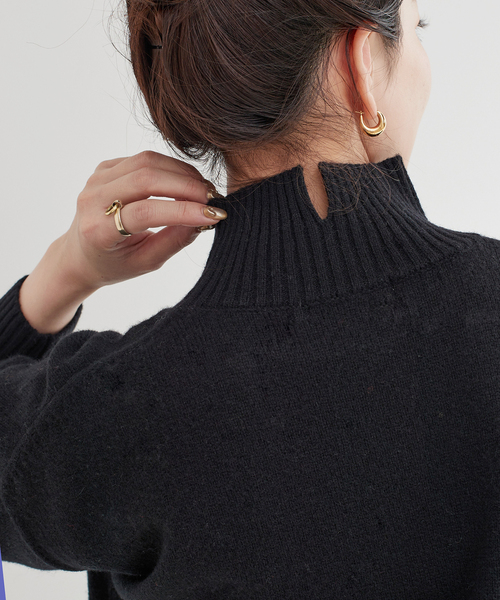 B.C STOCK（ベーセーストック）の「7Gウール天竺タートルプルオーバー（ニット/セーター・レディース・ブラック/ブルー/レッド/ベージュ・FREE）」の19枚目の写真