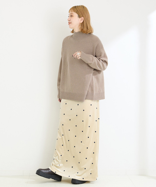 B.C STOCK（ベーセーストック）の「7Gウール天竺タートルプルオーバー（ニット/セーター・レディース・ブラック/ブルー/レッド/ベージュ・FREE）」の22枚目の写真