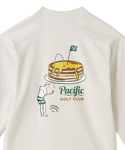 Pacific GOLF CLUB(パシフィックゴルフクラブ)の「MOCK-NECK BIG TEE LONG SLEEVE GOLF & PANCAKE(Tシャツ/カットソー・メンズ・ブラック/オリーブ/オフホワイト・M/L/XL)」の8枚目の写真
