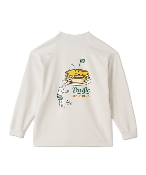 Pacific GOLF CLUB(パシフィックゴルフクラブ)の「MOCK-NECK BIG TEE LONG SLEEVE GOLF & PANCAKE(Tシャツ/カットソー・メンズ・ブラック/オリーブ/オフホワイト・M/L/XL)」の5枚目の写真