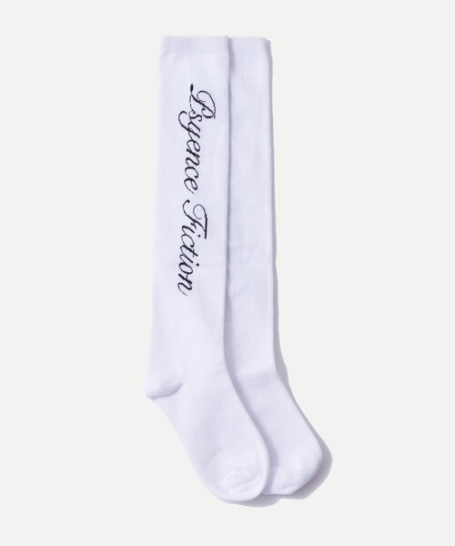 WHO'S WHO gallery（フーズフーギャラリー）の「PSYENCE FICTIONソックス（ソックス/靴下・レディース・オフホワイト/ブラック・FREE）」の2枚目の写真