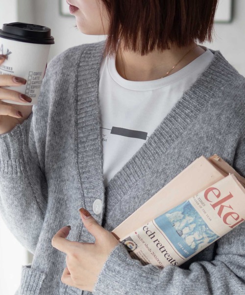 HusHusH(ハッシュアッシュ)の「【HusHusH/ハッシュアッシュ】杢ロングカーディガン(カーディガン/ボレロ・レディース・グレー/ブルー/グレイッシュベージュ・M/L)」の5枚目の写真