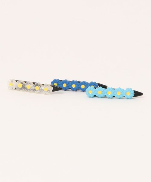 bibmilk(ビブミルク)の「BIBMILK 5FLOWER MINI CLIP - 3PCS(バレッタ/ヘアクリップ・キッズ・ライラック系1/レッド系1/グリーン系1/ブルー系1/ピンク系1・ONE SIZE)」の2枚目の写真