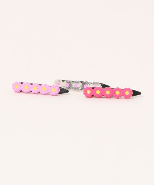 bibmilk(ビブミルク)の「BIBMILK 5FLOWER MINI CLIP - 3PCS(バレッタ/ヘアクリップ・キッズ・ライラック系1/レッド系1/グリーン系1/ブルー系1/ピンク系1・ONE SIZE)」の4枚目の写真
