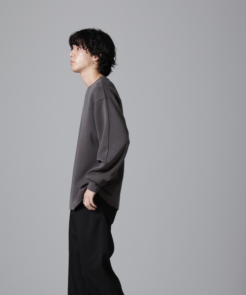 NANO universe（ナノユニバース）の「パウダースノーダンボールクルーネックプルオーバー（Tシャツ/カットソー・メンズ・ネイビー/ブラウン/グレー・L/M）」の9枚目の写真