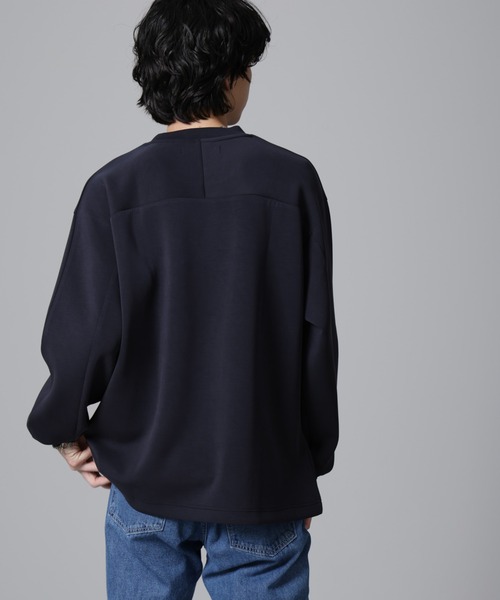 NANO universe（ナノユニバース）の「パウダースノーダンボールクルーネックプルオーバー（Tシャツ/カットソー・メンズ・ネイビー/ブラウン/グレー・L/M）」の22枚目の写真