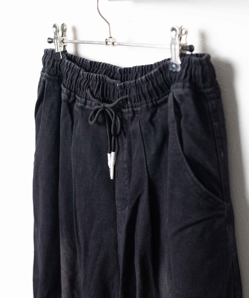 【セール】【Bling leads】エイジング加工 ワイドバギー デニムパンツ（デニムパンツ）｜Bling Leads（ブリングリーズ）