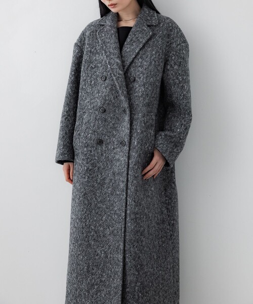 CITY TOKYO（シティトウキョウ）の「ループウーレットチェスターコート（チェスターコート・レディース・アイボリー/ブラック/グレー・1/2）」の5枚目の写真