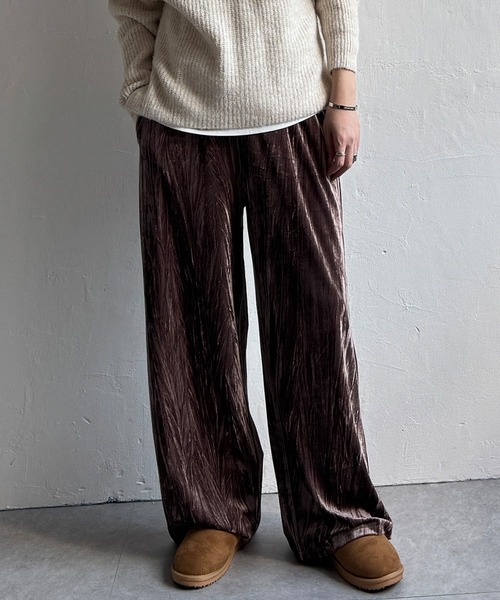 LBC(エルビーシー)の「クラッシュベロアイージーパンツ(その他パンツ・レディース・グレー/ブラウン系その他/ブラック/ブルー系その他・M)」の16枚目の写真