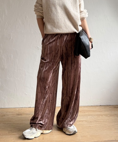 LBC(エルビーシー)の「クラッシュベロアイージーパンツ(その他パンツ・レディース・グレー/ブラウン系その他/ブラック/ブルー系その他・M)」の12枚目の写真