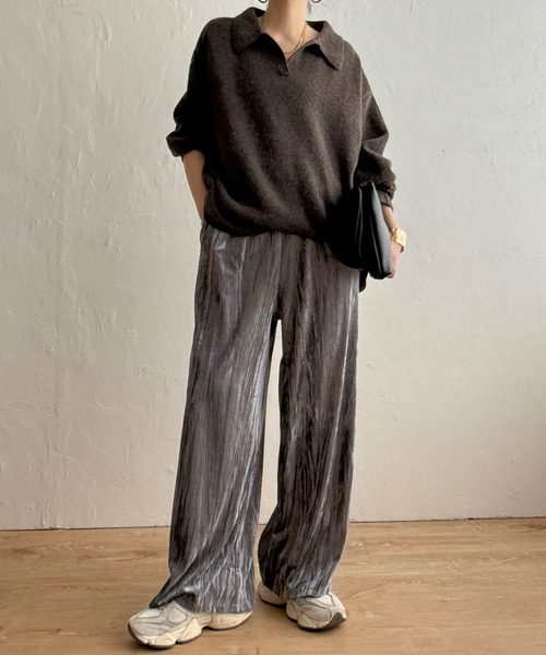 LBC(エルビーシー)の「クラッシュベロアイージーパンツ(その他パンツ・レディース・グレー/ブラウン系その他/ブラック/ブルー系その他・M)」の19枚目の写真