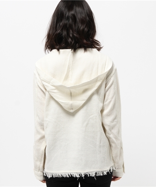 OUTLET（アウトレット）の「【Kastane】カルゼフリンジフードプルオーバー（シャツ/ブラウス・レディース・ピンク/レッド/ホワイト/カーキ・FREE）」の7枚目の写真