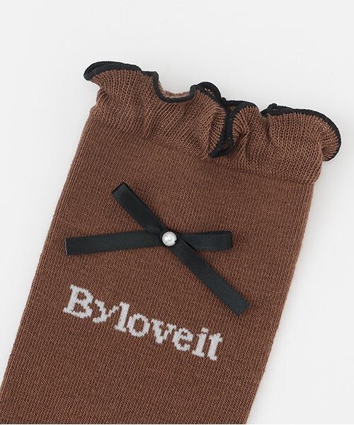 by LOVEiT（バイラビット）の「リボンパールハイソックス（ソックス/靴下・キッズ・グレー/ブラック/モカ・S/M/L/LL）」の4枚目の写真