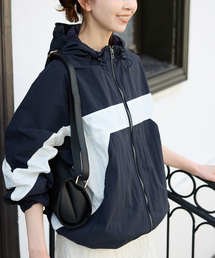 SLOBE IENA | ナイロンバイカラーブルゾン(ナイロンジャケット)