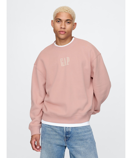 GAP（ギャップ）の「ヴィンテージソフト GAPロゴ スウェット・トレーナー（スウェット・メンズ・ライトグレー/レッド/ネイビー/ピンク/ブラウン/イエロー/ブルー・S/M/L/XS/XL）」の7枚目の写真