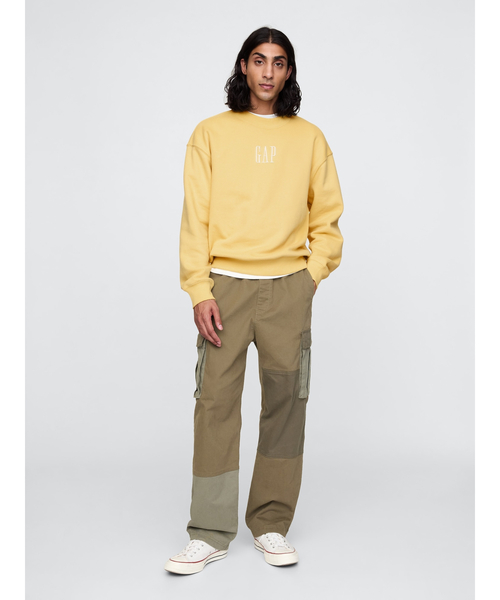 GAP♡ヴィンテージソフト♡ミニGAPロゴ♡スウェット♡トレーナー♡ベージュ♡L セール】ヴィンテージソフト GAPロゴ スウェット・トレーナー