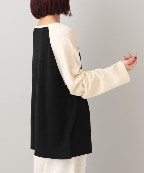 e/rm（イーアールエム）の「【e/rm】カシミアウールラグランプルオーバー（ニット/セーター・レディース・ライトブルー/ブラック・SMALL/LARGE）」の11枚目の写真