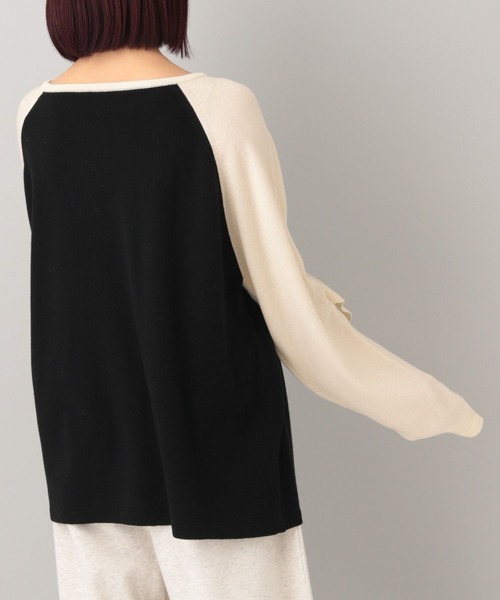 e/rm（イーアールエム）の「【e/rm】カシミアウールラグランプルオーバー（ニット/セーター・レディース・ライトブルー/ブラック・SMALL/LARGE）」の12枚目の写真