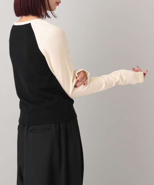 e/rm（イーアールエム）の「【e/rm】カシミアウールラグランプルオーバー（ニット/セーター・レディース・ライトブルー/ブラック・SMALL/LARGE）」の15枚目の写真