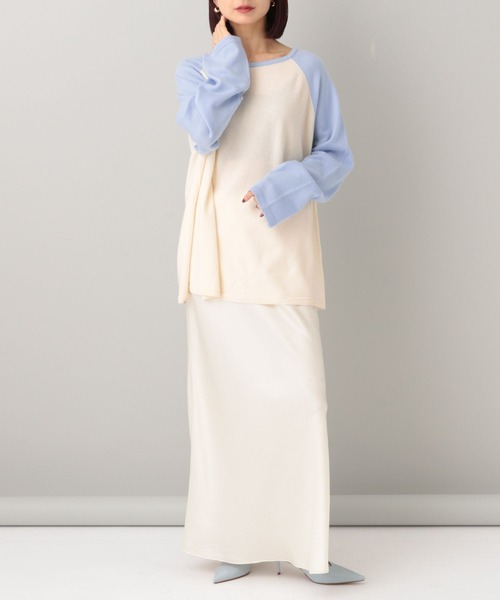 e/rm（イーアールエム）の「【e/rm】カシミアウールラグランプルオーバー（ニット/セーター・レディース・ライトブルー/ブラック・SMALL/LARGE）」の17枚目の写真