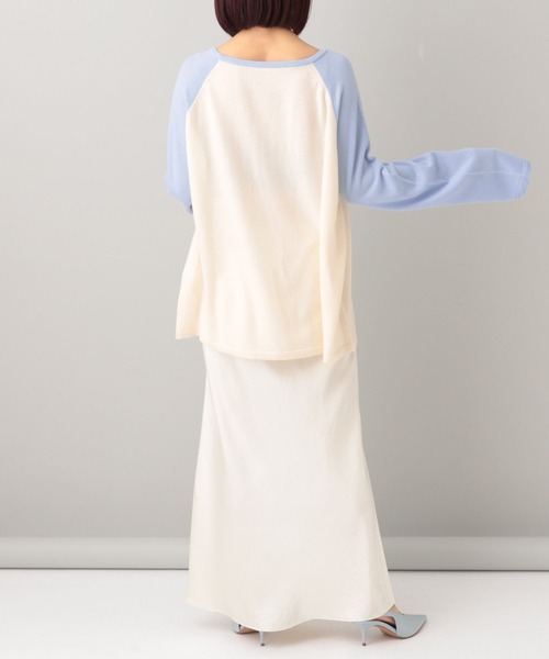 e/rm（イーアールエム）の「【e/rm】カシミアウールラグランプルオーバー（ニット/セーター・レディース・ライトブルー/ブラック・SMALL/LARGE）」の19枚目の写真