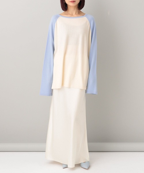 e/rm（イーアールエム）の「【e/rm】カシミアウールラグランプルオーバー（ニット/セーター・レディース・ライトブルー/ブラック・SMALL/LARGE）」の20枚目の写真