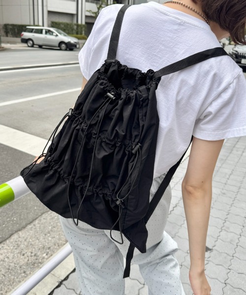 SOLLON.(ソルロン)の「ダブルギャザードロストナップサック(バックパック/リュック・レディース・ブラック/ホワイト/グレー/ホワイト系その他/ブラック系その他・FREE)」の17枚目の写真
