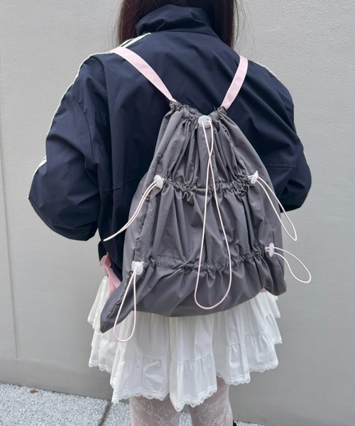 SOLLON.(ソルロン)の「ダブルギャザードロストナップサック(バックパック/リュック・レディース・ブラック/ホワイト/グレー/ホワイト系その他/ブラック系その他・FREE)」の22枚目の写真