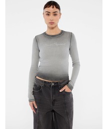 Guess | GUESS Originals Rhinestone Long Sleeve Top 長袖 Tシャツ レディース(Tシャツ/カットソー)