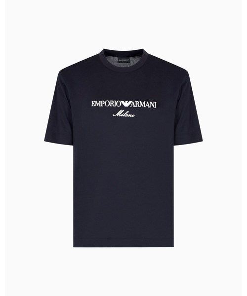 EMPORIO ARMANI（エンポリオアルマーニ）の「【エンポリオ アルマーニ】Tシャツ リヨセル混紡ジャージー ASVロゴ刺繍（Tシャツ/カットソー・メンズ・オレンジ系/ブラック/ネイビー・X-LARGE/SMALL/MEDIUM/LARGE/XX-LARGE/XXX-LARGE/X-SMALL）」の5枚目の写真