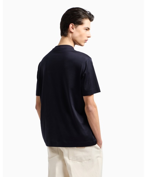 EMPORIO ARMANI（エンポリオアルマーニ）の「【エンポリオ アルマーニ】Tシャツ リヨセル混紡ジャージー ASVロゴ刺繍（Tシャツ/カットソー・メンズ・オレンジ系/ブラック/ネイビー・X-LARGE/SMALL/MEDIUM/LARGE/XX-LARGE/XXX-LARGE/X-SMALL）」の7枚目の写真