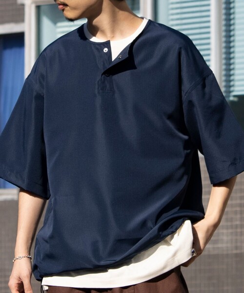 【TAION/タイオン】別注 ミリタリー Ripstop ヘンリーネック 半袖Tシャツ ユニセックス（Tシャツ/カットソー）｜TAION（タイオン）