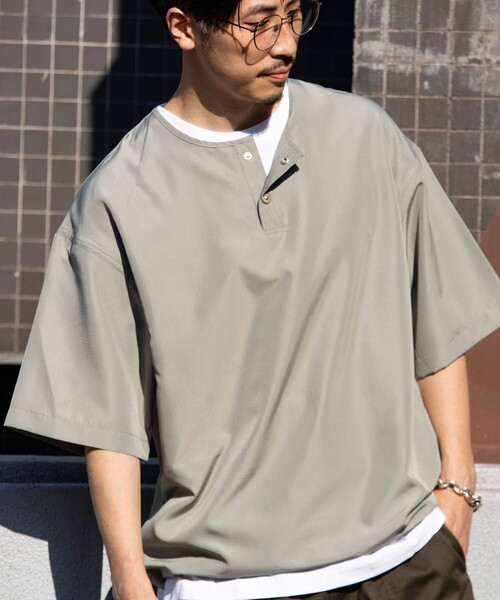 【TAION/タイオン】別注 ミリタリー Ripstop ヘンリーネック 半袖Tシャツ ユニセックス（Tシャツ/カットソー）｜TAION（タイオン）